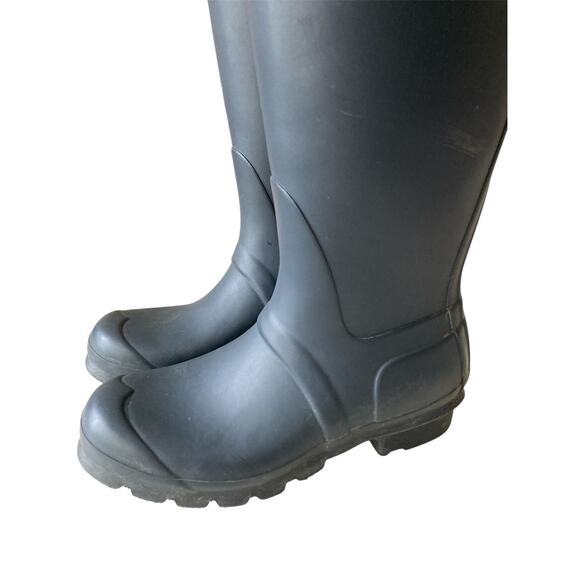 Hunter Wellington Tall Rain Navy Blue Boots Size 5/6 EU 36 - Picture 5 of 11